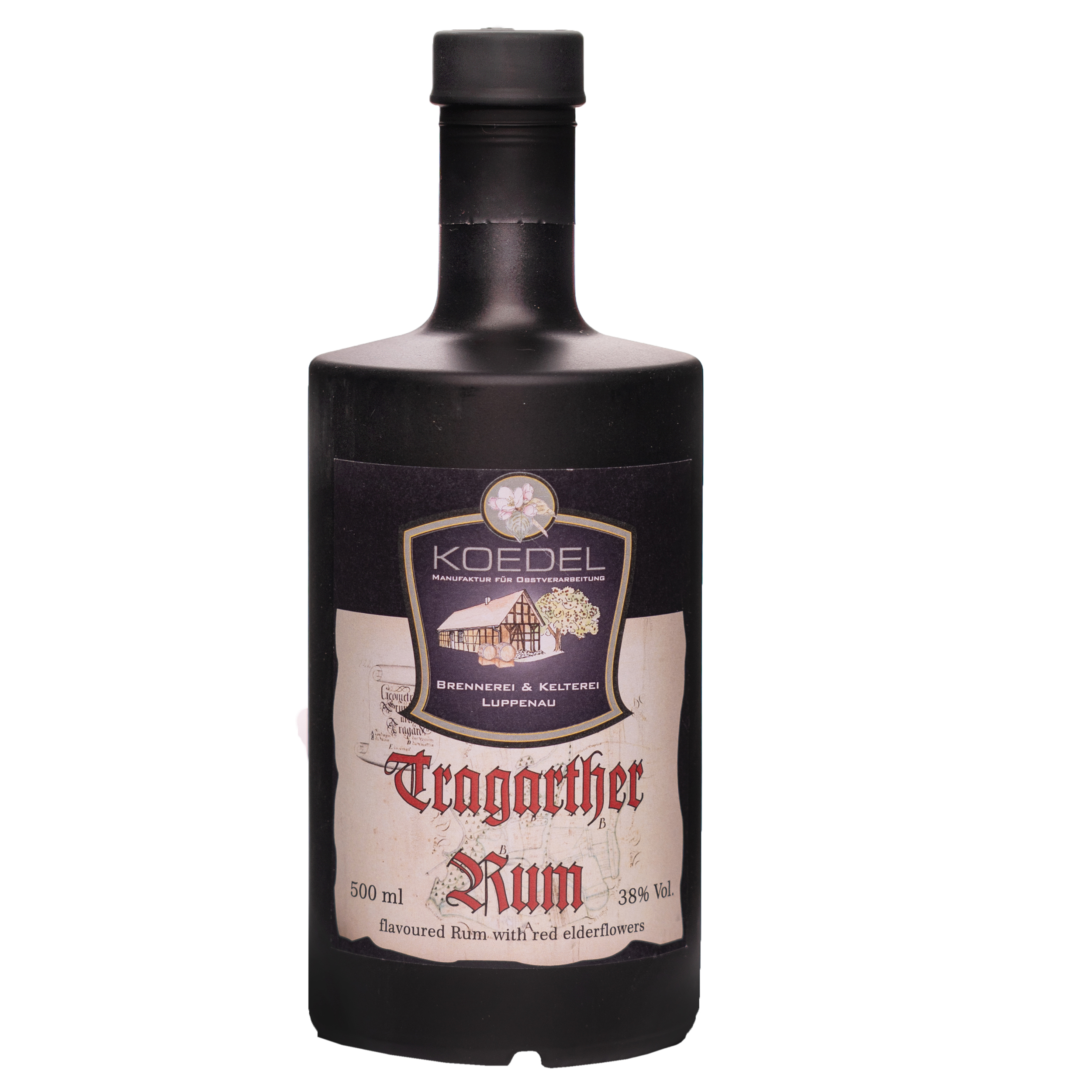 Tragarther Rum, flavoured with red elderflower 500ml